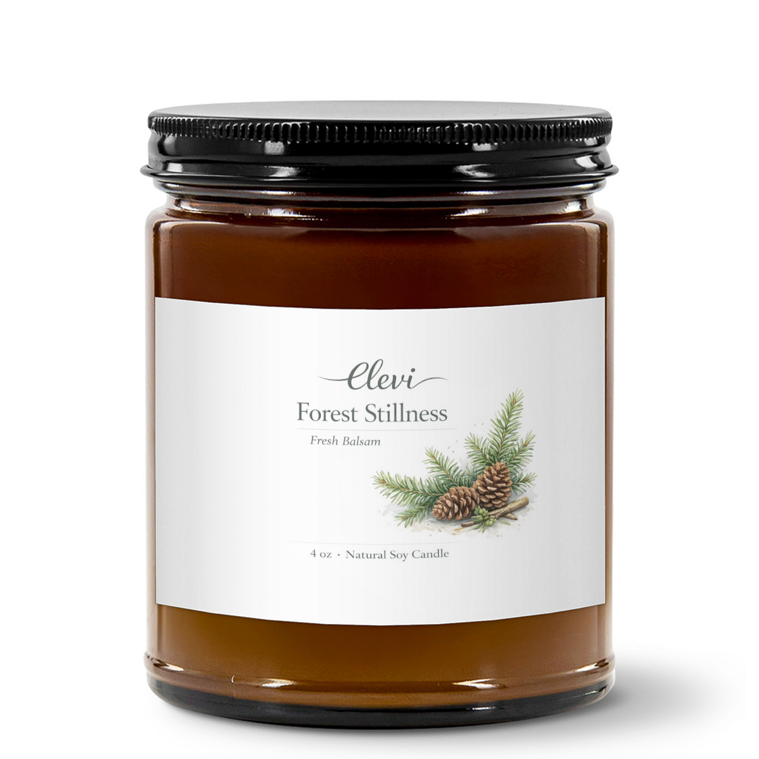 Hand-poured soy candle in glass jar for relaxation and calm