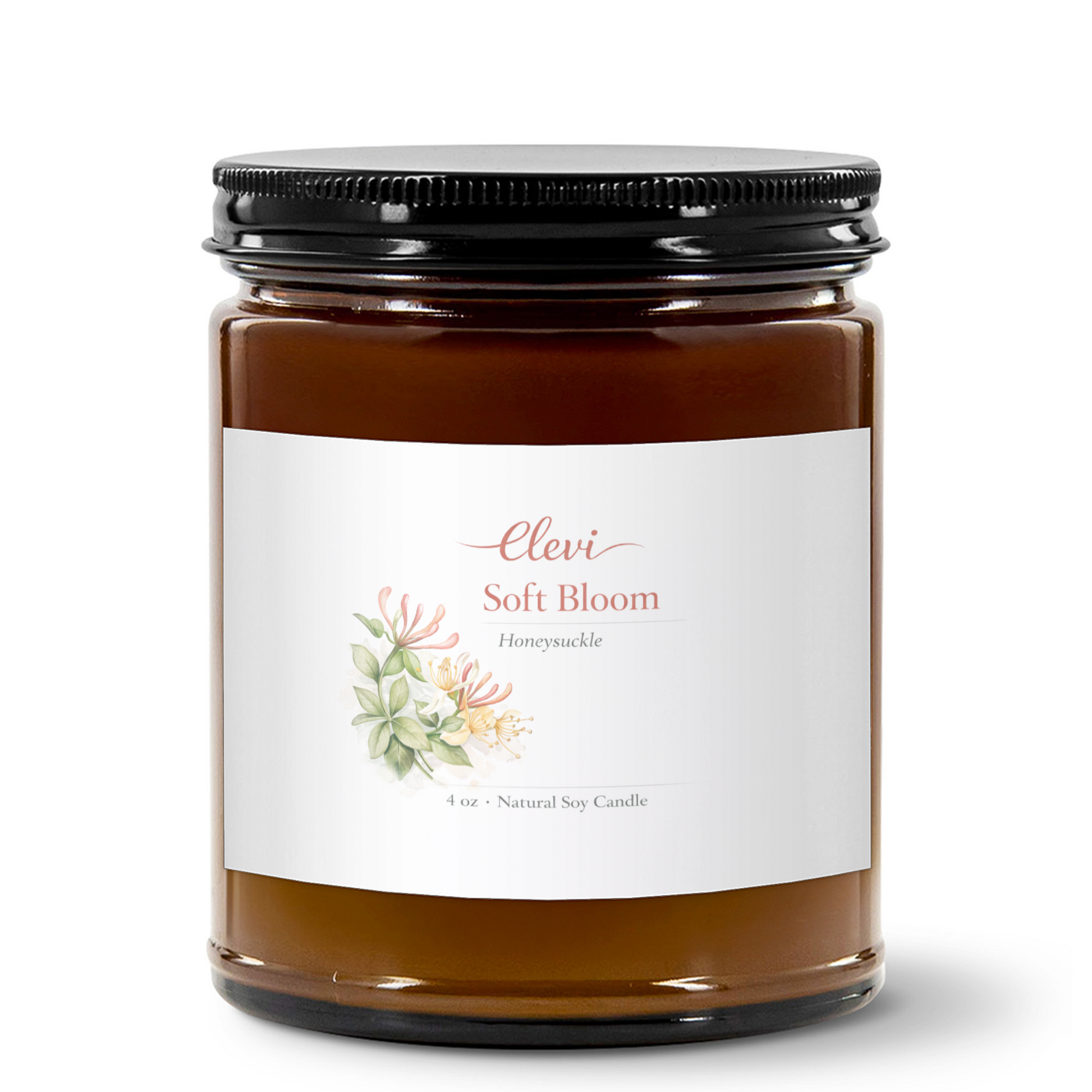 Hand-poured soy candle in glass jar for relaxation and calm