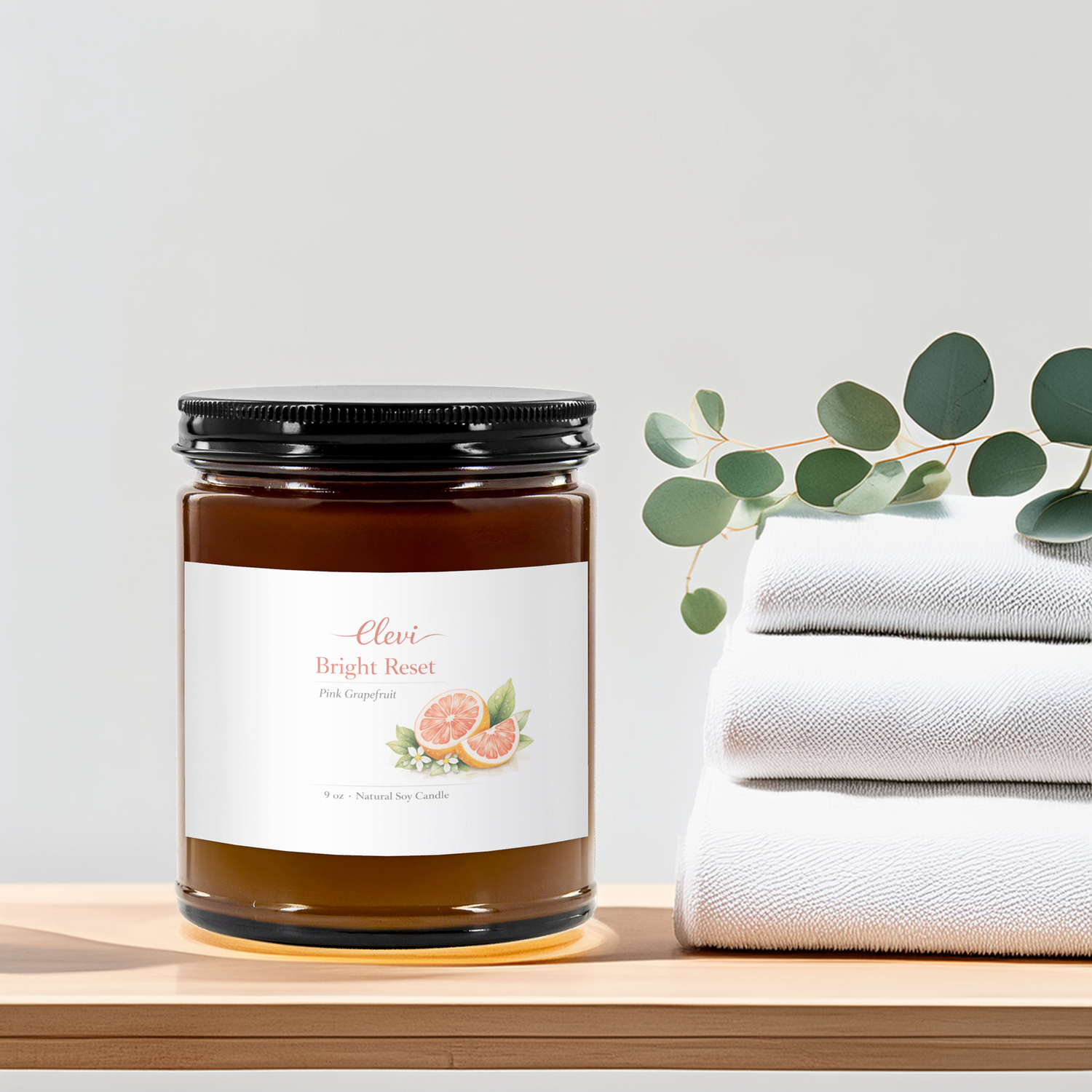 Soy candle promoting relaxation and stress relief