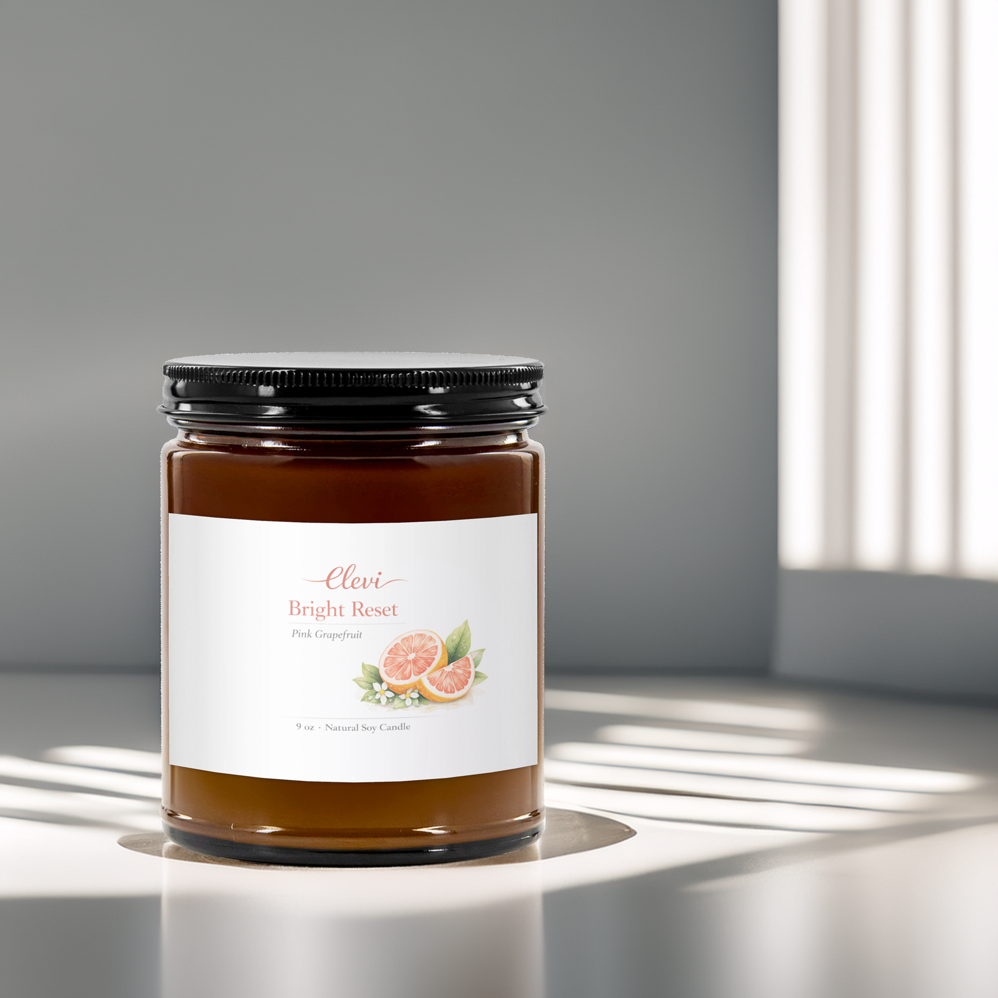 Hand-poured soy candle in glass jar for relaxation and calm