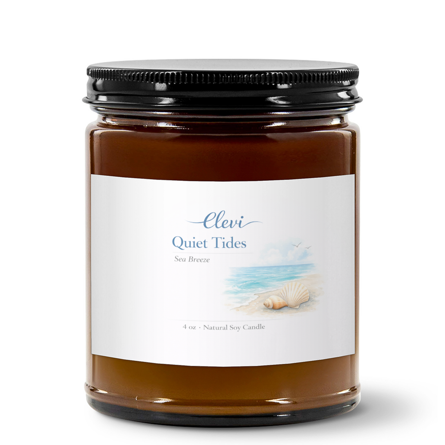 Hand-poured soy candle in glass jar for relaxation and calm