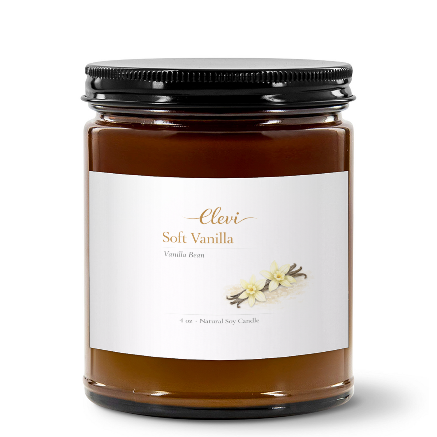 Hand-poured soy candle in glass jar for relaxation and calm