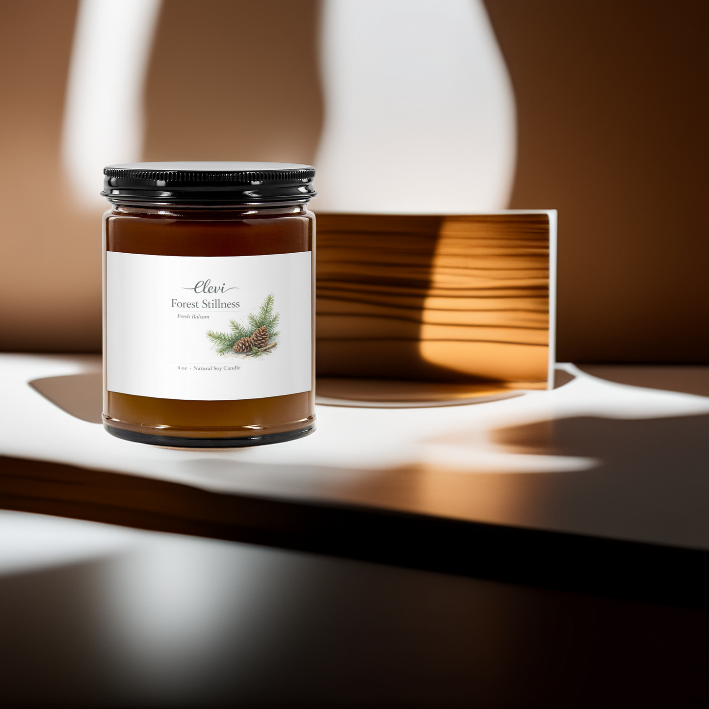 Relaxing aromatherapy candle creating a calming evening atmosphere