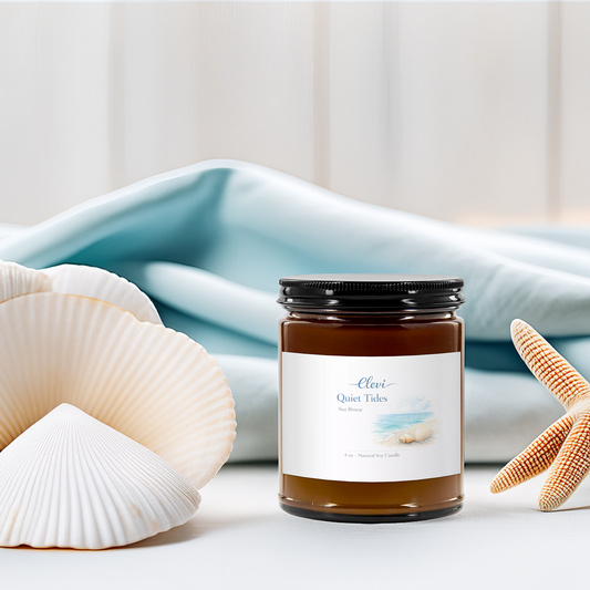 Hand-poured soy candle for stress relief and relaxation
