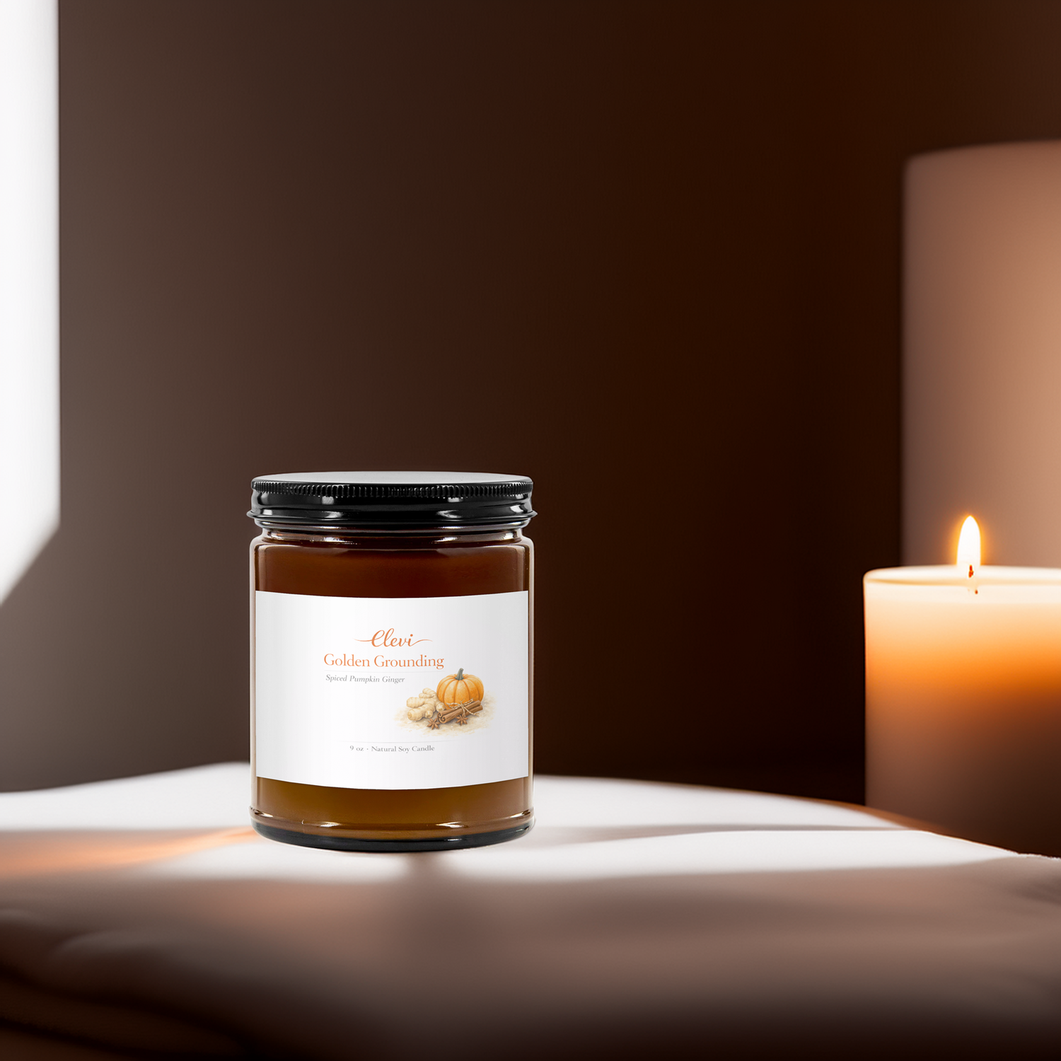 Clean-burning candle for evening relaxation
