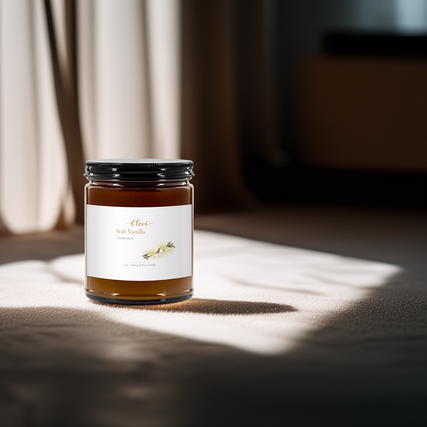 Natural aromatherapy candle for sleep and calm